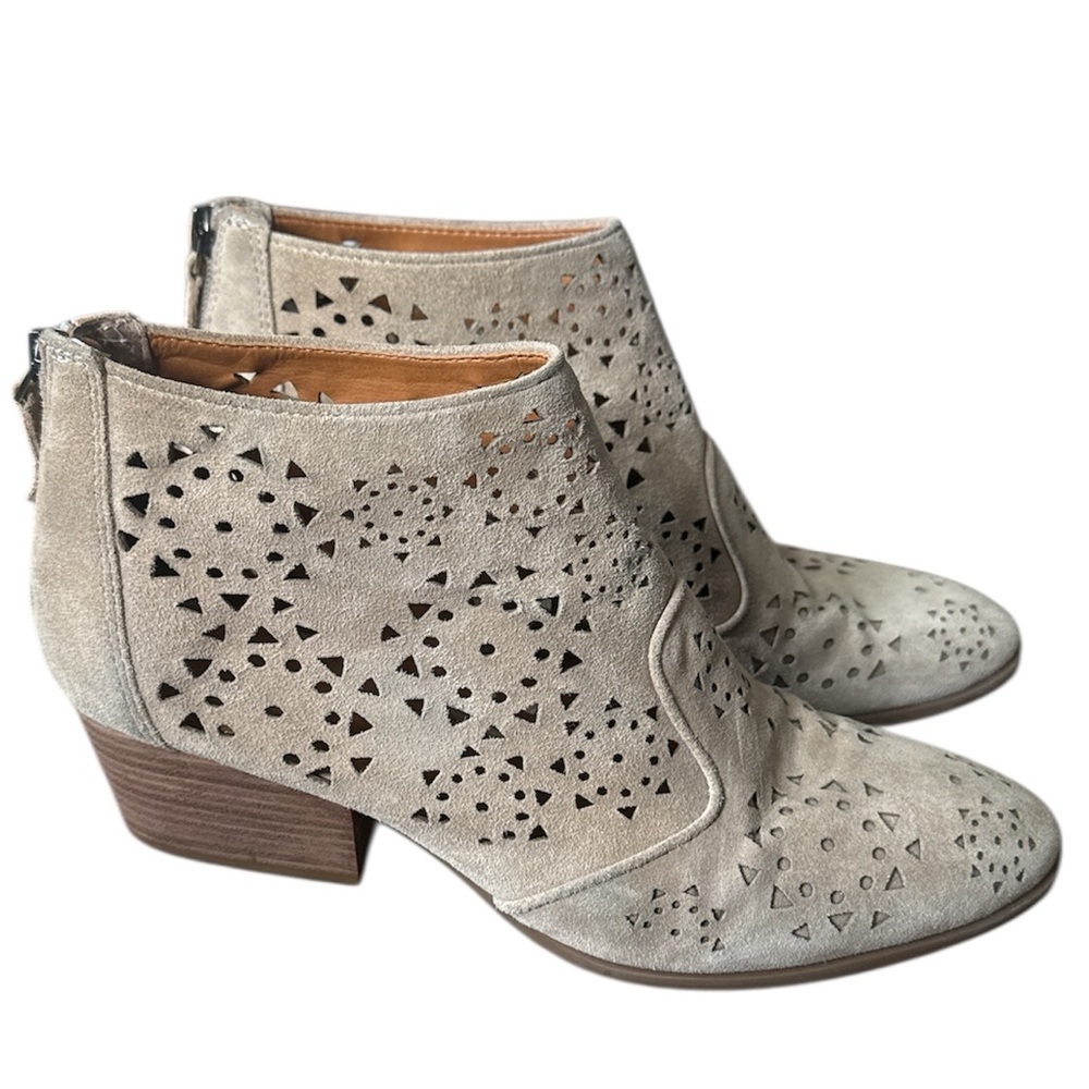 Franco Sarto suede Beige Ankle Boots - size 9.5